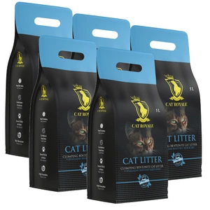 Cat Royale Naturalny bentonitová 25l (5x5l)