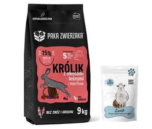 Paka Zwierzaka - Sedmé nebe - Králík s lesními plody 9kg + Lio PEPE Jehněčí (jehněčí plíce) lyofilizovaná pochoutka 50g ZDARMA