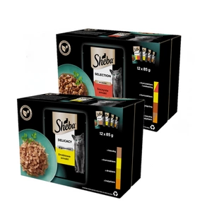 SHEBA  mokré krmivo pro kočky v želé a omáčce Mix chutí 24x85g