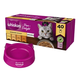 WHISKAS Adult sáčky 40 x 85 g +  Miska pro kočky WHISKAS GRATIS !!