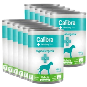 Calibra Veterinary Diets Dog Hypoallergenic Rabbit & Insect 12x400 g