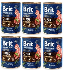 Brit Premium by Nature Vepřové maso s průdušnicí 6x400g