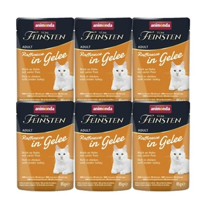 ANIMONDA Vom Feinsten Raffinesse kuře s krůtím masem v rosolovité omáčce 6x85g