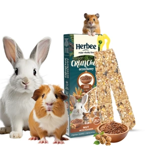 HERBEE cruncher pro hlodavce a králíky 115 g ořechový s lněným semínkem