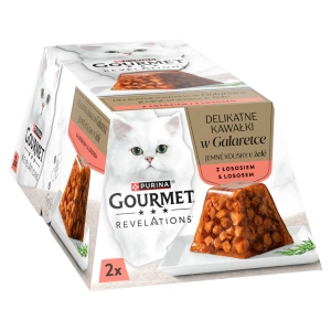 GOURMET Revelations Delikátní kousky v lososovém želé 2x57g