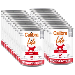 CALIBRA Dog Life Adult Hovězí maso s mrkví 24x400g