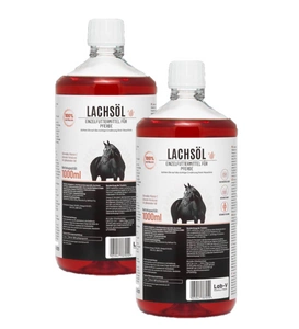 LAB-V Lachsöl Lososový olej pro koně 2x1000ml