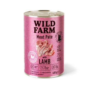 WILD FARM Pate Lamb 400g - bezlepkové krmivo pro kočky
