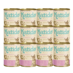 Katido Mokré krmivo pro kočky Krůta s kachnou  12x400g