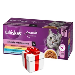 WHISKAS Adult Aromatic Mix sáčky 40 x 85 g - mokré krmivo pro kočky + překvapení pro kočku ZDARMA