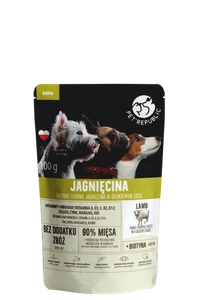 PetRepublic jemně nakrájené kousky v jemné omáčce - jehněčí 10x100g pro psa SLEVA 2%
