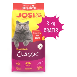 JOSERA JosiCat Classic Sterilised 15+3 kg
