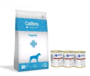 Calibra Veterinary Diets Dog Hepatic 2 kg + ENZO VET Hepatic 3 x 400 g