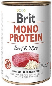 BRIT MONO PROTEIN HOVĚZÍ MASO A HNĚDÁ RÝŽE 400 g