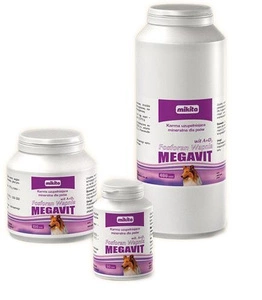 MIKITA MEGAVIT Fosforečnan vápenatý + vitamin A+D3 - vitaminový a minerální přípravek pro psy 50tab.