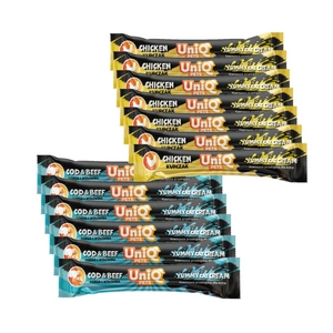 UNIQ PETS PURRCREAM lahodná omáčka pro kočky s treskou, hovězím masem a kuřecím masem 24x15g