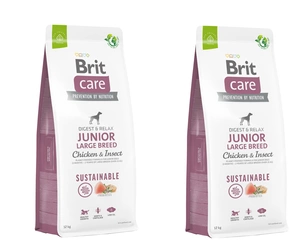 BRIT CARE Dod Sustainable Junior Large Breed Chicken &amp; Insect 2x12kg