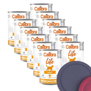 CALIBRA Dog Life Adult krůtí s jablky 12x400g + víčko na plechovku ZDARMA