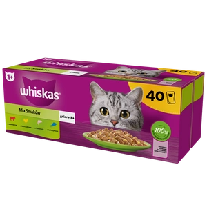 Whiskas Výběrové menu hovězí kuře losos tuňák v želé 40 x 85 g