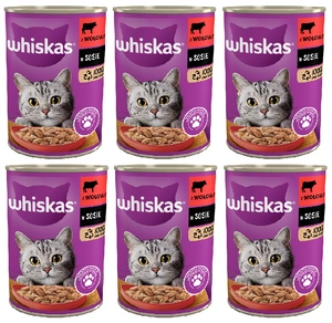 WHISKAS Adult hovězí 6x400g
