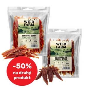 WILD FARM filet z kachní prsou na špejli 500g + WILD FARM měkká kachní prsa 500g