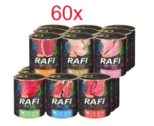 DOLINA NOTECI Rafi pro psy mix příchutí 60x400g