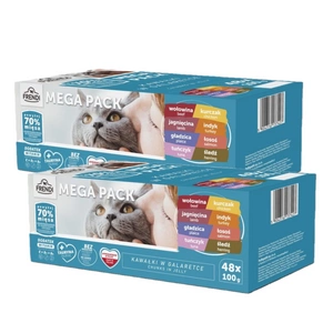 Frendi sáčky pro kočky s masovou a rybí příchutí v želé 96x100g