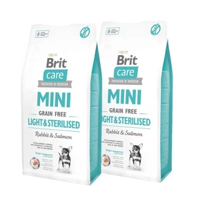 BRIT CARE Mini Grain-Free Light&amp;Sterilised 2x7kg