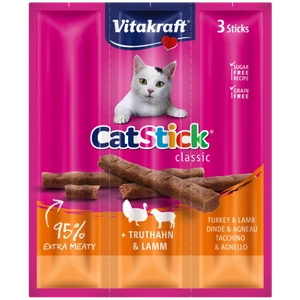 Vitakraft Kabanos Cat Stick Mini krůta s jehněčím pro kočky 3x18g