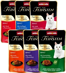 ANIMONDA Cat Vom Feinsten Adult Mix příchutí 18x85g