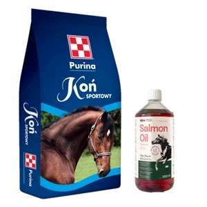Purina Sportovní kůň 25kg + Lab-v Salmon Oil – 100% olej z lososa atlantického pro koně 1000 ml