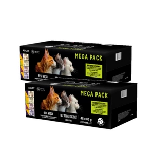PetRepublic mokré krmivo pro kočky v jemné omáčce MIX masové příchutě 96x85g
