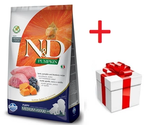 Farmina N&D GF Pumpkin DOG Puppy M/L Lamb & Blueberry 12kg + PŘEKVAPENÍ PRO PSA