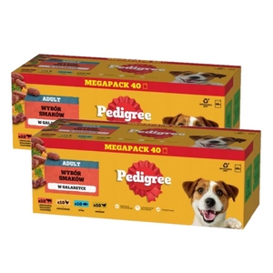 PEDIGREE Adult sáček 2x(40x100g) - Mix příchutě v želé - kompletní vlhké krmivo v želé pro dospělé psy