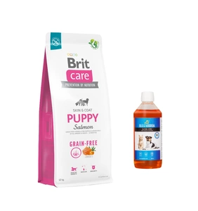 BRIT CARE Dog Grain-free Puppy Salmon 12kg + LAB V 500ml 5% SLEVA!