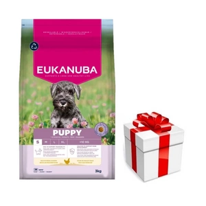 EUKANUBA Growing Puppy Small Breed 3kg chicken + překvapení pro vašeho psa ZDARMA