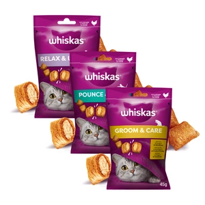 WHISKAS (Zdravá záře, energie a vitalita, relaxace a relaxace) 3x45g - kočičí pamlsek, s kuřecím masem