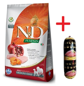 N&D Pumpkin Grain Free canine CHICKEN AND POMEGRANATE ADULT MEDIUM & MAXI 12kg + Hektor 900g GRATIS!!!!!!!!!!!
