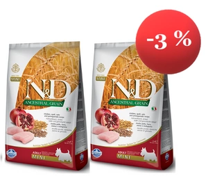 Farmina N&D DOG CHICKEN & POMEGRANATE ADULT MINI 2x7kg 3% SLEVA