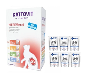 Kattovit – Multipack Renal – 12 x 85 g + ENZO VET Renal 6 x 100 g