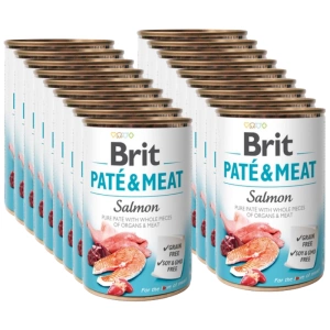 BRIT PATE &amp; MEAT SALMON 24x400g