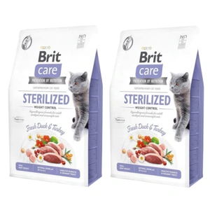 Brit Care Cat Grain Free Sterilized and Weight Control 2x7 kg SLEVA 3%