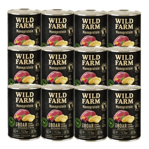 Wild Farm Monoprotein Wild Boar 12x400 g hypoalergenní krmivo pro psy