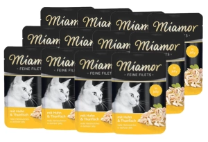 Miamor Feine Filets - mokré krmivo pro kočky kuřecí filety s tuňákem 12x100g
