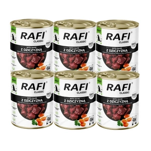 DOLINA NOTECI Mokré krmivo pro psy Rafi Classic s divokou zvěřinou 6x800g