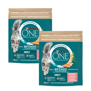 Purina One Cat Adult lososové krmivo 2x800g