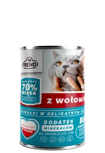 Frendi kousky v jemné omáčce s hovězím masem 12x400g pro kočky