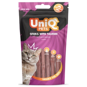 UNIQ PETS pamlsky pro kočky - taurinové tyčinky 50g