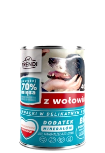 Frendi kousky v jemné omáčce s hovězím masem 400g pro psy