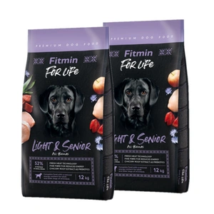Fitmin For Life Light & Senior kompletní seniory 2x12 kg